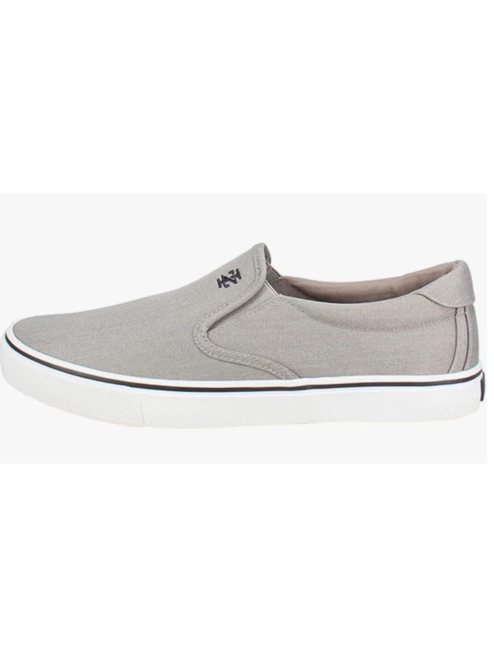 Izod Men's Sunapee Slip-On Canvas Loafers in Light Gray - Picture 3 of 5